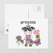 Flower Garden Princess Briefkaart (Voorkant / Achterkant)