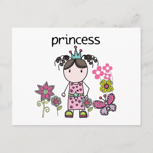 Flower Garden Princess Briefkaart (Voorkant)