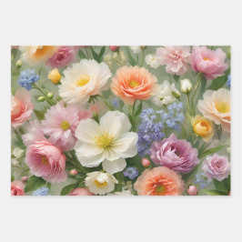 Flower Garden Print Inpakpapier Vel