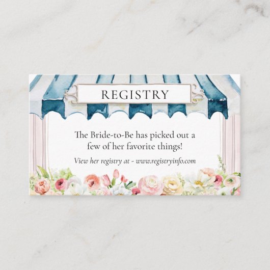 Flower Garden Summer Vrijgezellenfeest Registry Informatiekaartje (Voorkant)