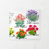 Flower Garden Tri-Fold Blank Card Drieluik Kaart (Cover)
