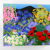 Flower Garden Tri-Fold Verjaardag Kaart (Binnenzijde eerst)