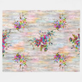 "Flower Garden Trooster" Fleece Deken (Voorkant (Horizontaal))