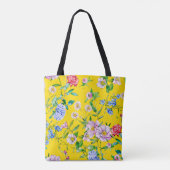 Flower garden watercolor illustration patternpatte tote bag (Achterkant)