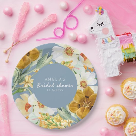 Flower Garden wilde bloemen Spring Vrijgezellenfee Papieren Bordje (Feest)