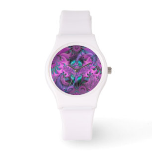 Flower Gardens Psychedelic Horloge