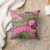 Flower Gardens Roze Paarse Sierkussen (Deken)