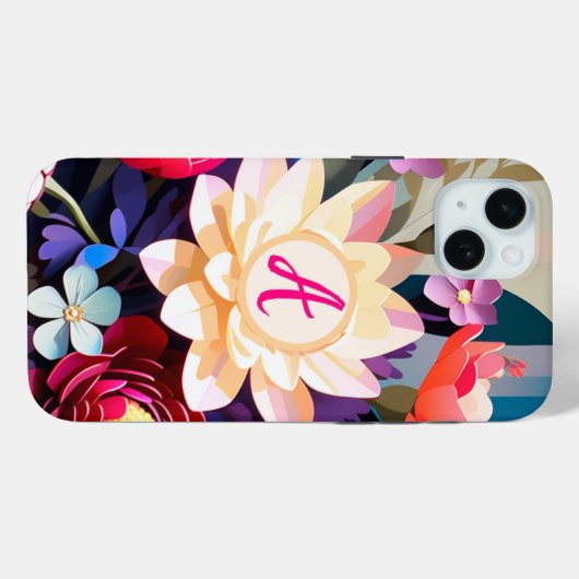 Flower gepersonaliseerd Case-Mate iPhone Case (Achterkant (horizontaal))