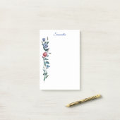 Flower gepersonaliseerde bericht notities post-it® notes (Op bureau)