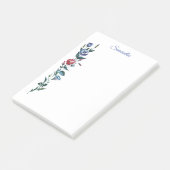 Flower gepersonaliseerde bericht notities post-it® notes (Schuin)