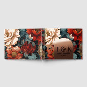  Flower Gepersonaliseerde Monogram Bruiloft Folie Gastenboek (Volledig)