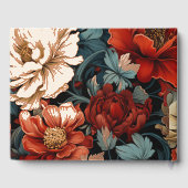  Flower Gepersonaliseerde Monogram Bruiloft Folie Gastenboek (Achterkant)