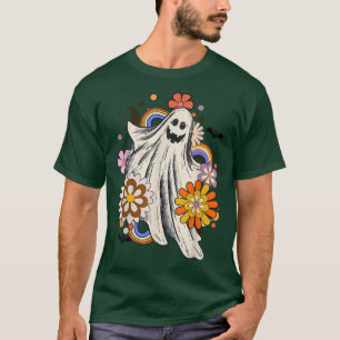Flower Ghost Halloween, Spooky Halloween Ma, Cute T-shirt