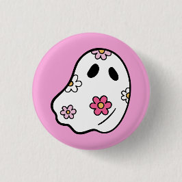 Flower Ghost Ronde Button 3,2 Cm