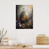 Flower Giant Easter Egg Poster (Keuken)