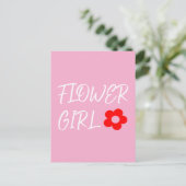 Flower Girl Briefkaart (Staand voorkant)