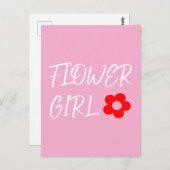 Flower Girl Briefkaart (Voorkant / Achterkant)