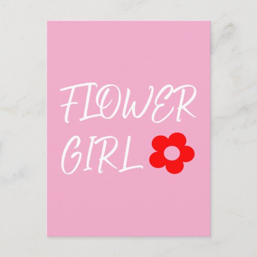 Flower Girl Briefkaart (Voorkant)