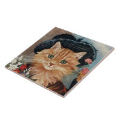 “Flower Girl Gypsy Kitten” door GL Barnes Tegeltje (Zijkant)