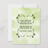 Flower Girl Invitation Floral Brown Watercolor Notitiekaartje (Achterkant)