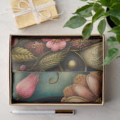 Flower girl & postcard v2 vintage tissue paper tissuepapier (Geschenk)