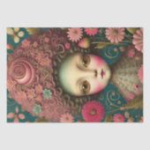 Flower girl & postcard vintage tissuepapier (Voorkant)