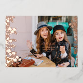 Flower Girl Proposal Botanical Frame Photo Folie Uitnodiging (Voorkant)