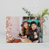 Flower Girl Proposal Botanical Frame Photo Folie Uitnodiging (Staand Voorkant)