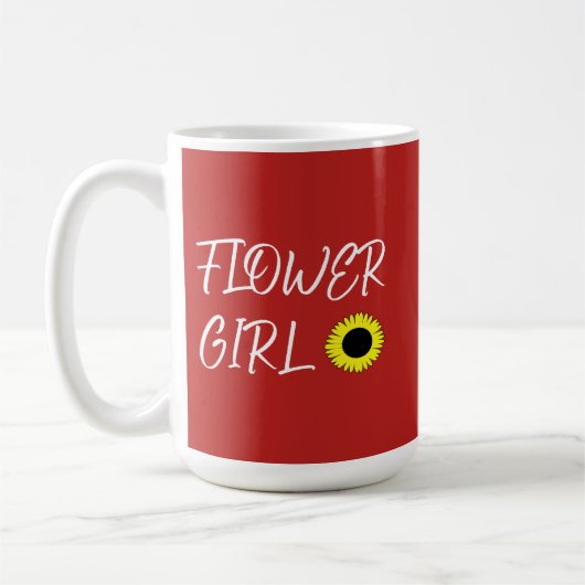 Flower Girl sunflower Koffiemok (Links)