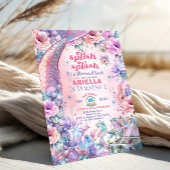 Flower Glitter Mermaid Tail 2nd Birthday  Kaart