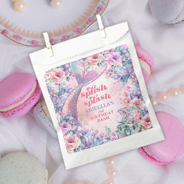 Flower Glitter Mermaid Tail 3rd Birthday Bedankzakje