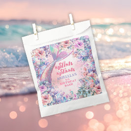 Flower Glitter Mermaid Tail 6th Birthday Bedankzakje