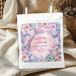 Flower Glitter Mermaid Tail 9th Birthday Bedankzakje