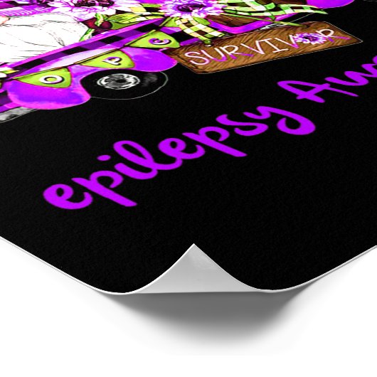 Flower Gnome Survivor Epilepsie Bewustzijn Poster (Hoek)