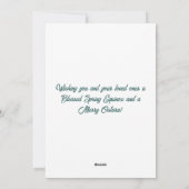 Flower Goddess Ostara Spring Equinox Sabbat Feestdagenkaart (Achterkant)