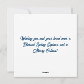 Flower Goddess Ostara Spring Equinox Sabbat Feestdagenkaart (Achterkant)