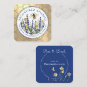 Flower Gold Honeycomb Bee Honey Visitekaartje (Voorkant / Achterkant)