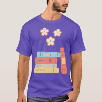 flower growing from book grow mind grow yourself t-shirt