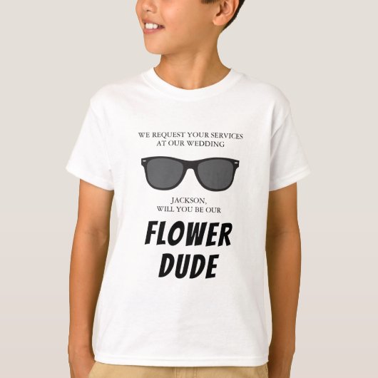 Flower Guy proposal Kind T shirt (Voorkant)