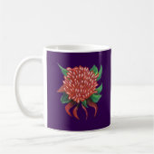 Flower Hand Drawn Waratah Koffiemok (Links)