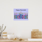 Flower Hannukah Menorah Print (Keuken)