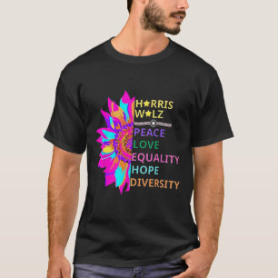 Flower Harris Wheimer 2024 Peace Love Equality Hop T-shirt