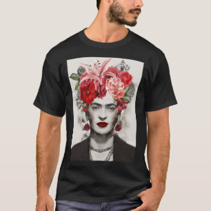 Flower head Frida kahlo art flower gift voor venti T-shirt