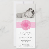 Flower Headband ı Birth Notice 4" x 9,25" Aankondiging (Voorkant)