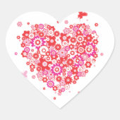 Flower Heart 1 Sticker (Voorkant)