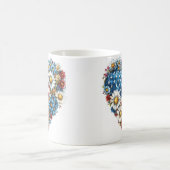 Flower Heart Amerikaanse vlag mok (Center)