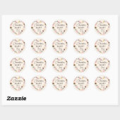 Flower-Heart-Baby shower Ronde Sticker (Vel)