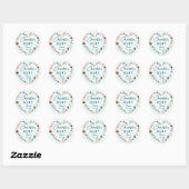 Flower-Heart-Baby shower Ronde Sticker (Vel)
