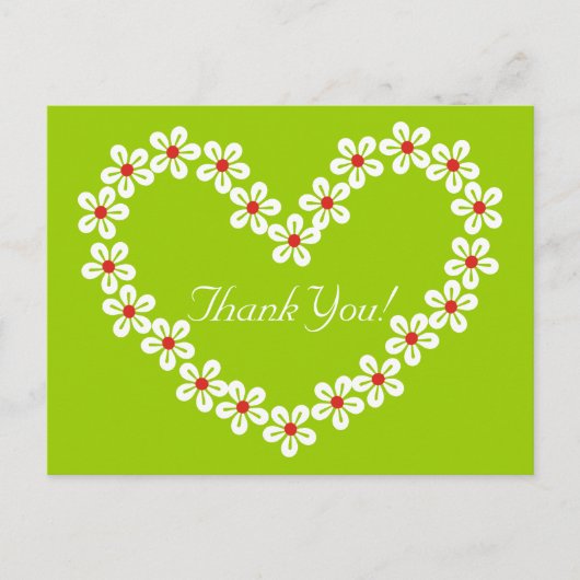Flower Heart Dank u Briefkaarten (Voorkant)