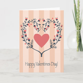 Flower Heart Design Valentine Card Feestdagen Kaart